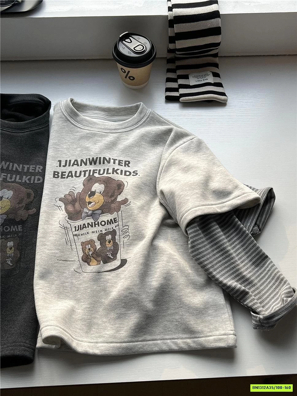 ÁO NỈ LÔNG GẤU GIẢ 2 LỚP SNIDOLS