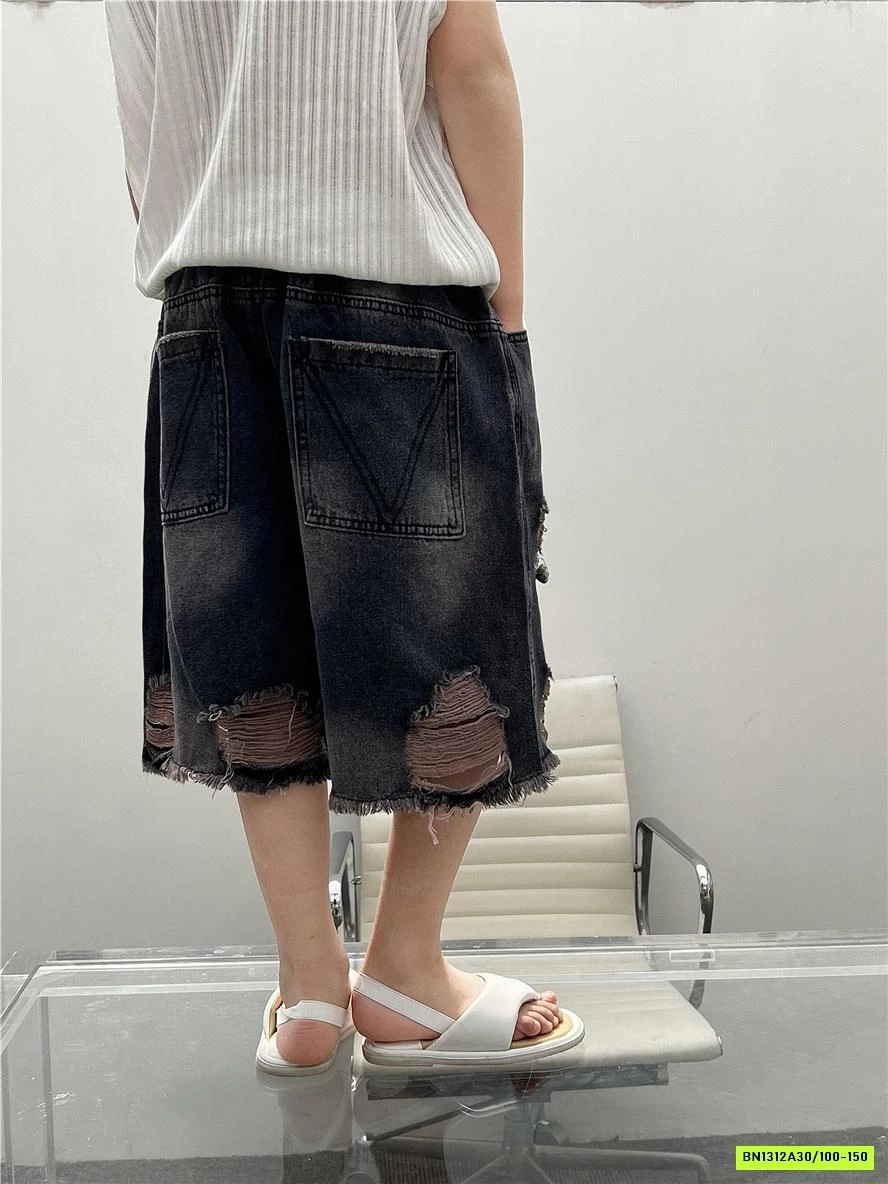 SHORT JEANS ĐEN RÁCH SNIDOLS