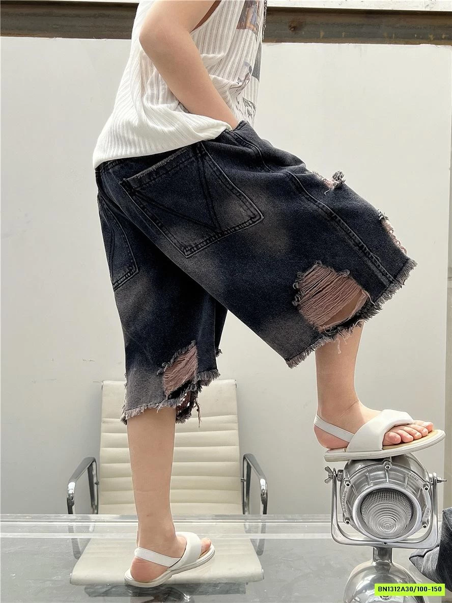 SHORT JEANS ĐEN RÁCH SNIDOLS