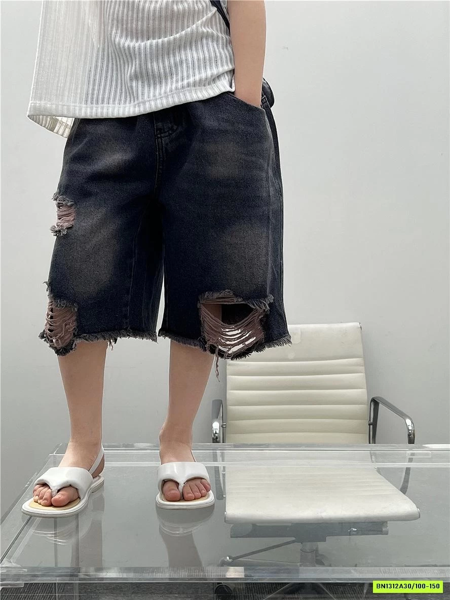SHORT JEANS ĐEN RÁCH SNIDOLS