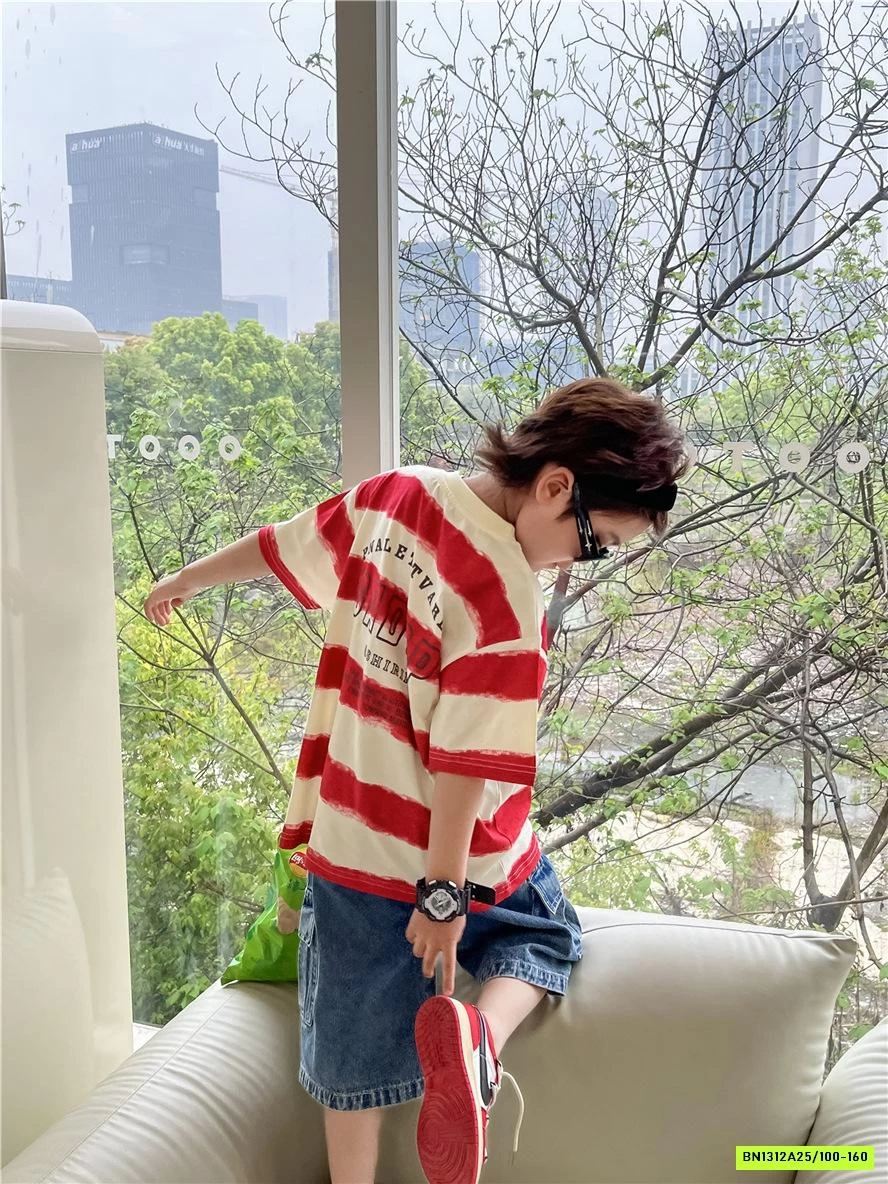 ÁO THUN KẺ TRẮNG ĐỎ SNIDOLS