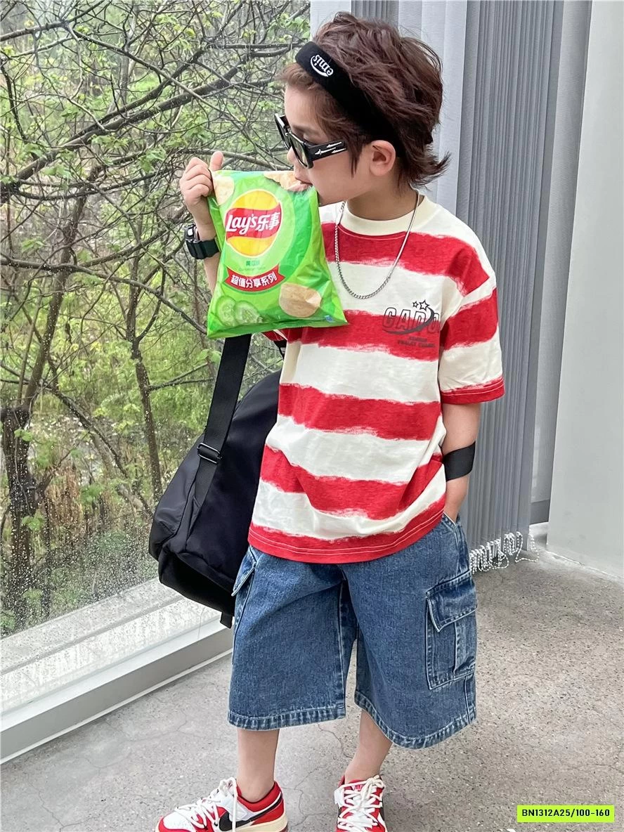 ÁO THUN KẺ TRẮNG ĐỎ SNIDOLS