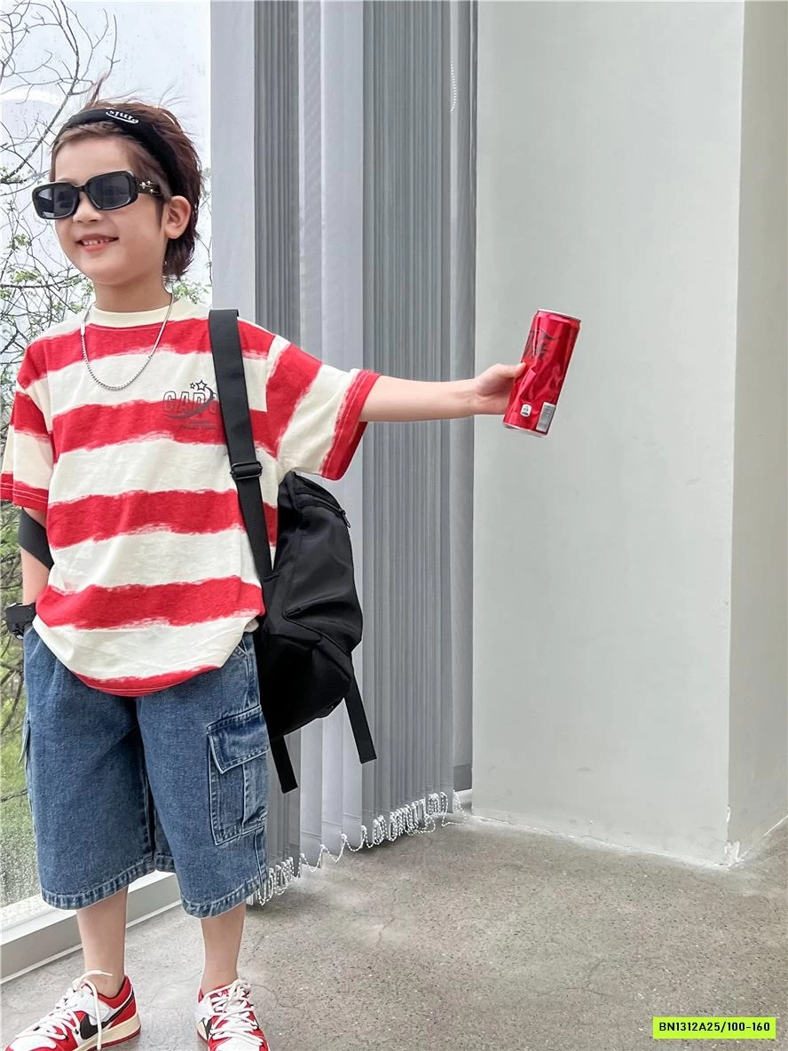 ÁO THUN KẺ TRẮNG ĐỎ SNIDOLS