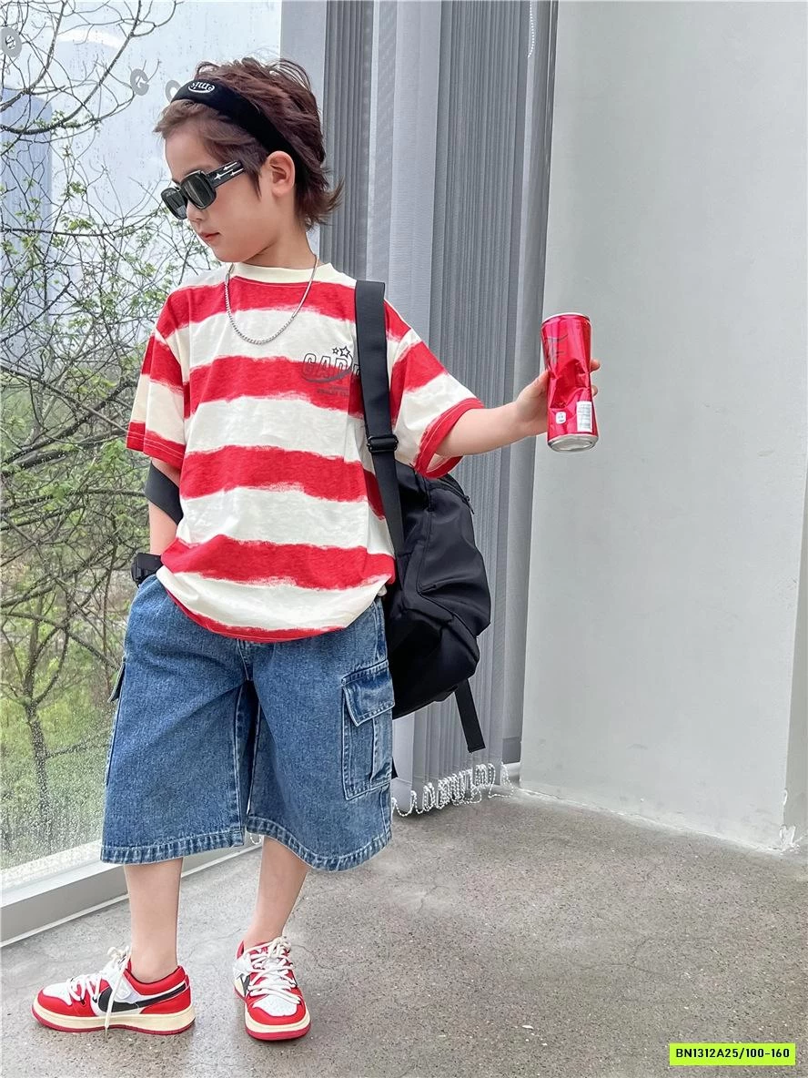 ÁO THUN KẺ TRẮNG ĐỎ SNIDOLS