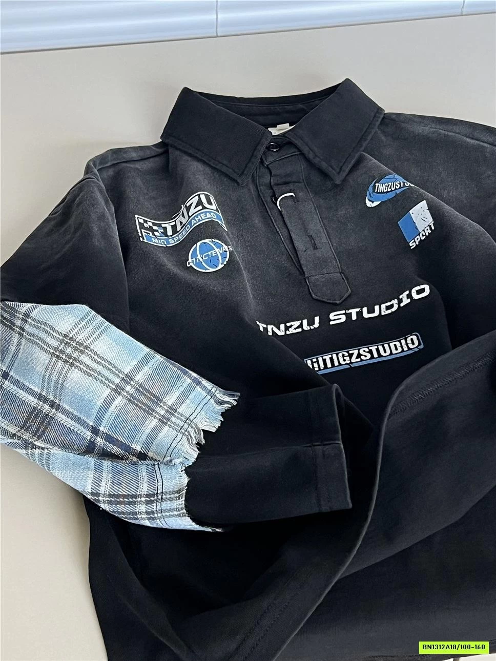 ÁO THUN GIẢ 2 LỚP TAY CARO SNIDOLS