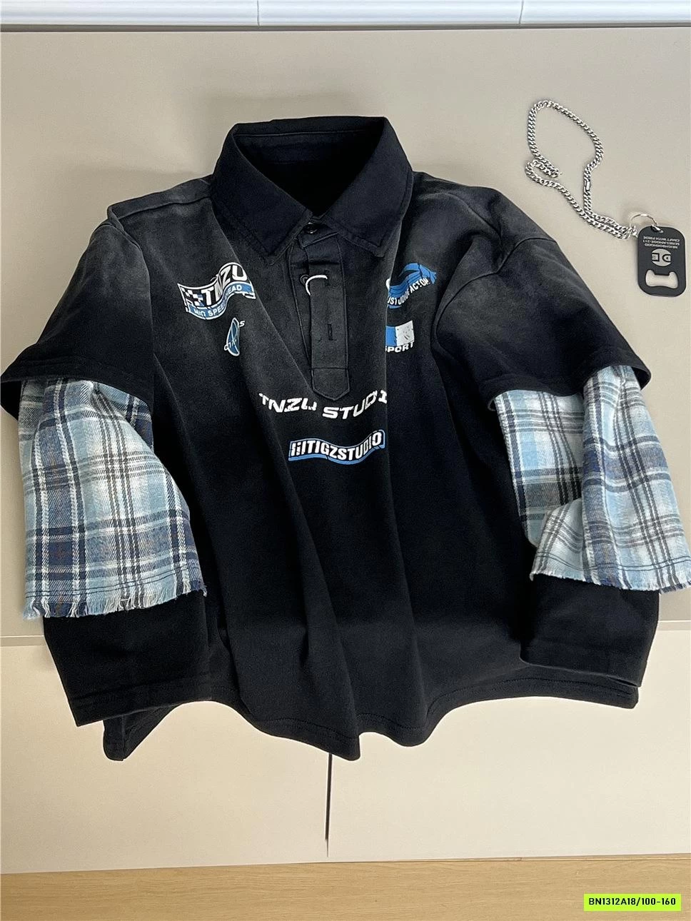 ÁO THUN GIẢ 2 LỚP TAY CARO SNIDOLS