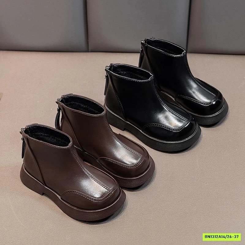 BOOT DA CỔ THẤP MŨI VUÔNG