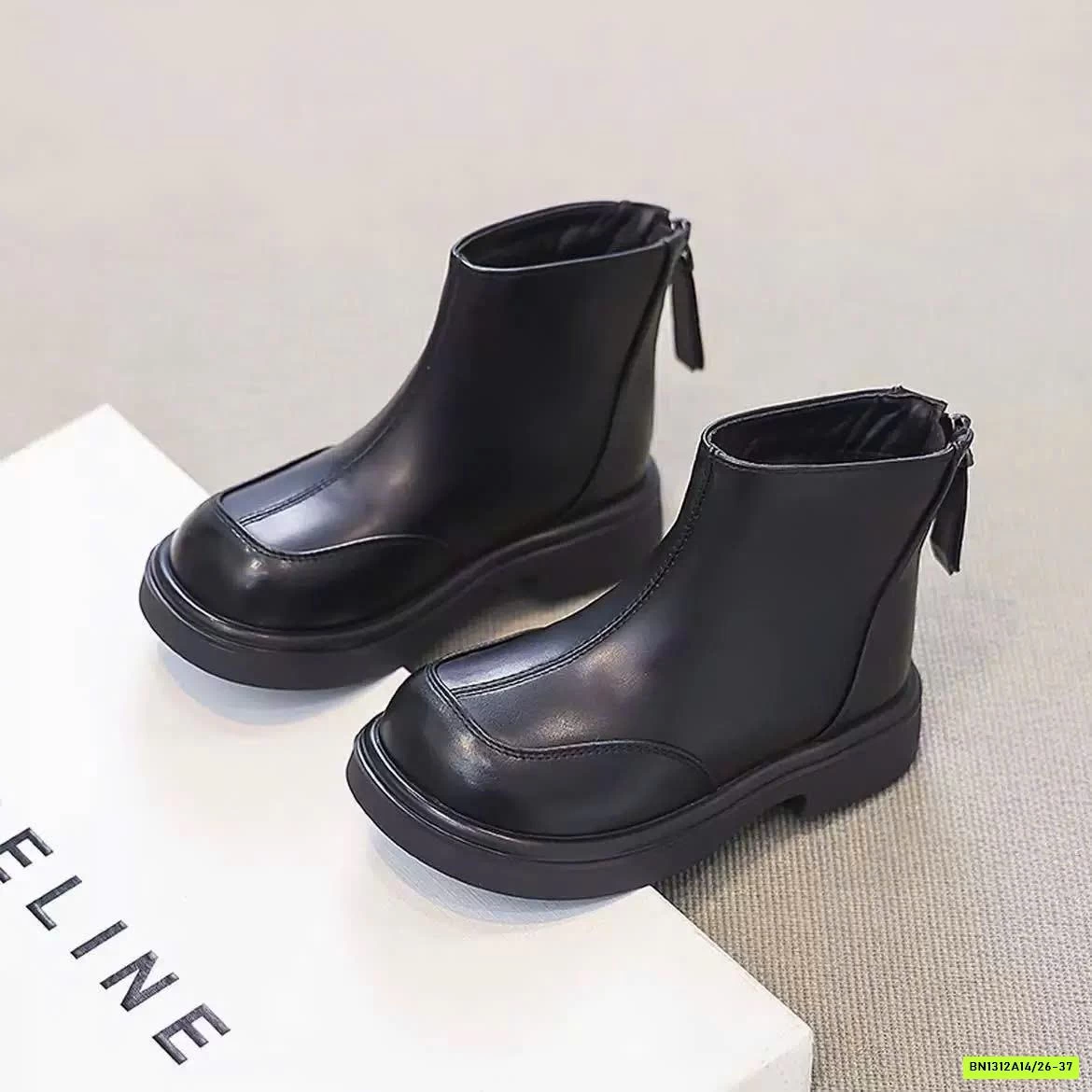 BOOT DA CỔ THẤP MŨI VUÔNG