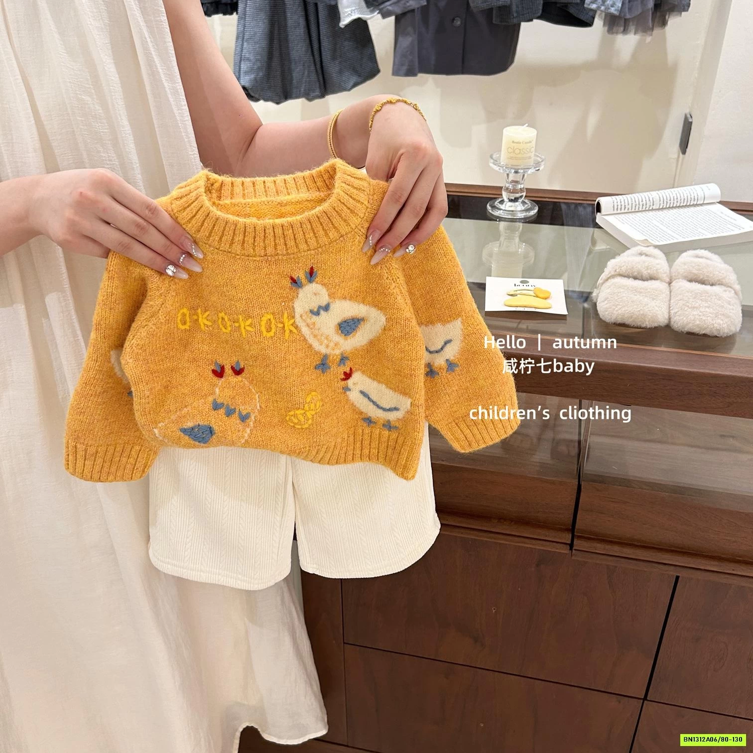 SÉT LEN VÀNG MIX QUẦN NHUNG