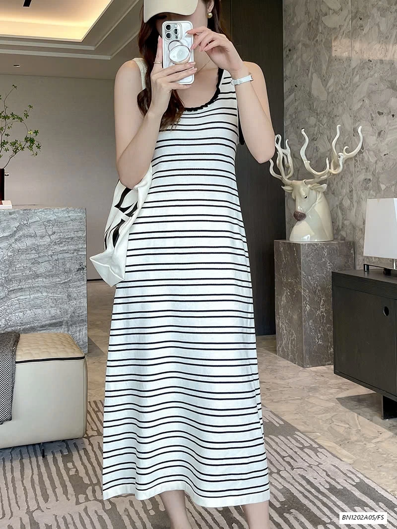 ĐẦM COTTON 2 DÂY SUÔNG