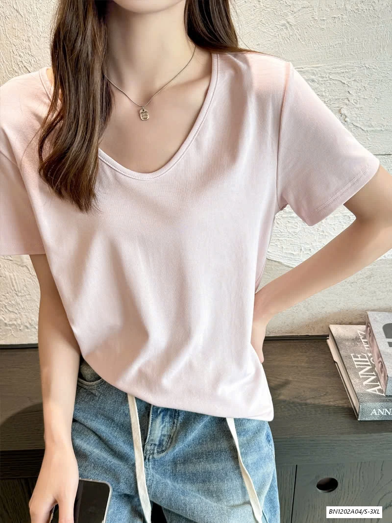 ÁO THUN NGẮN TAY CỔ V