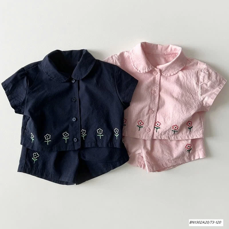 SÉT SƠ MI THÔ THÊU HOA