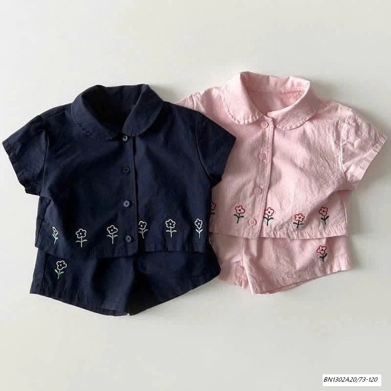 SÉT SƠ MI THÔ THÊU HOA