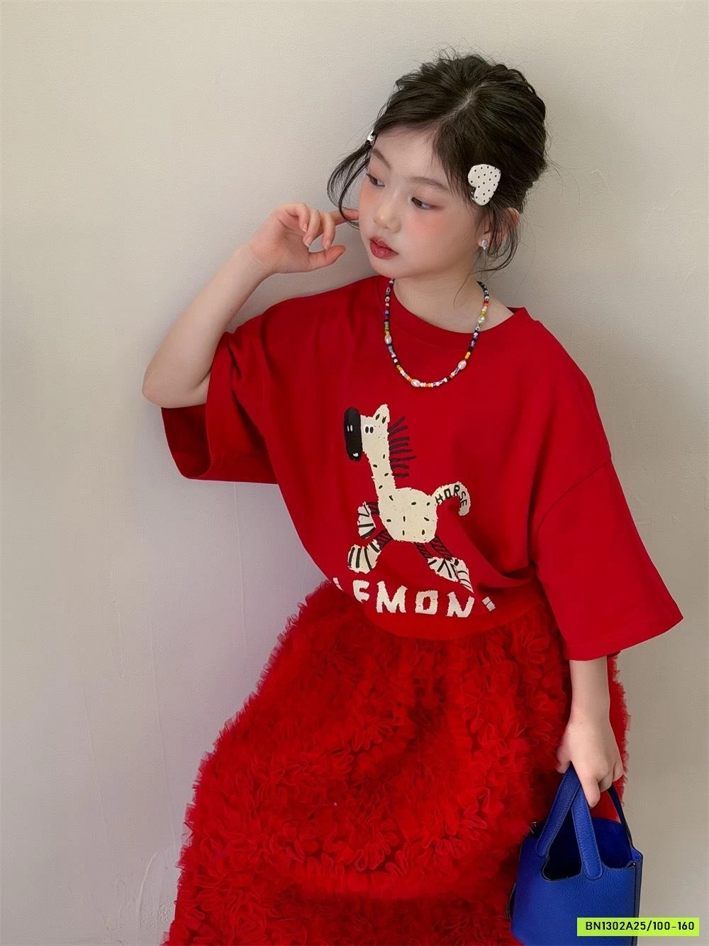 ÁO THUN ĐỎ IN NGỰA