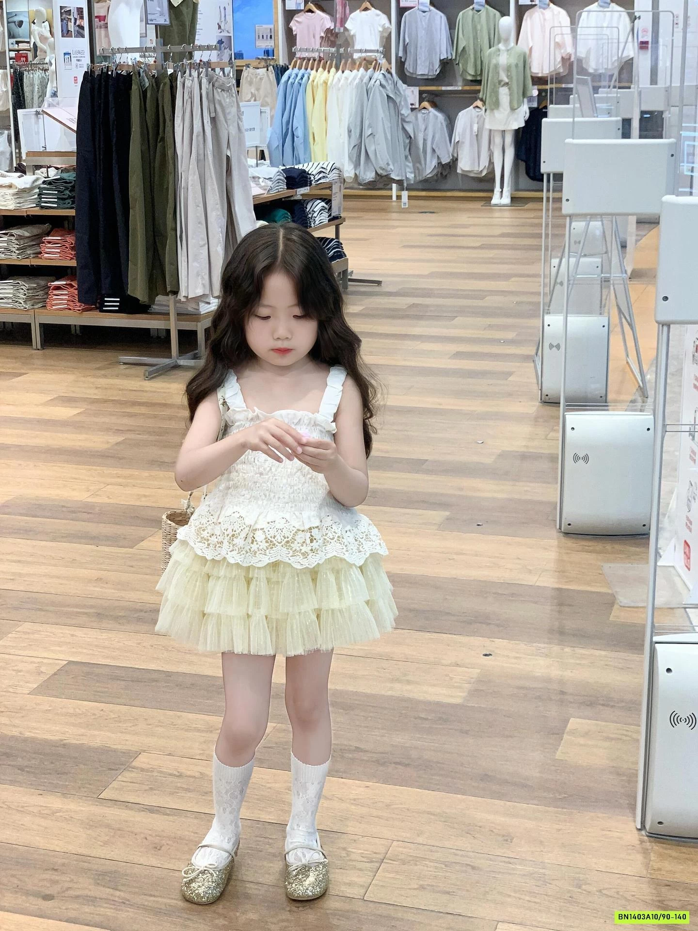 ÁO 2 DÂY MIX CV TUTU XẾP TẦNG