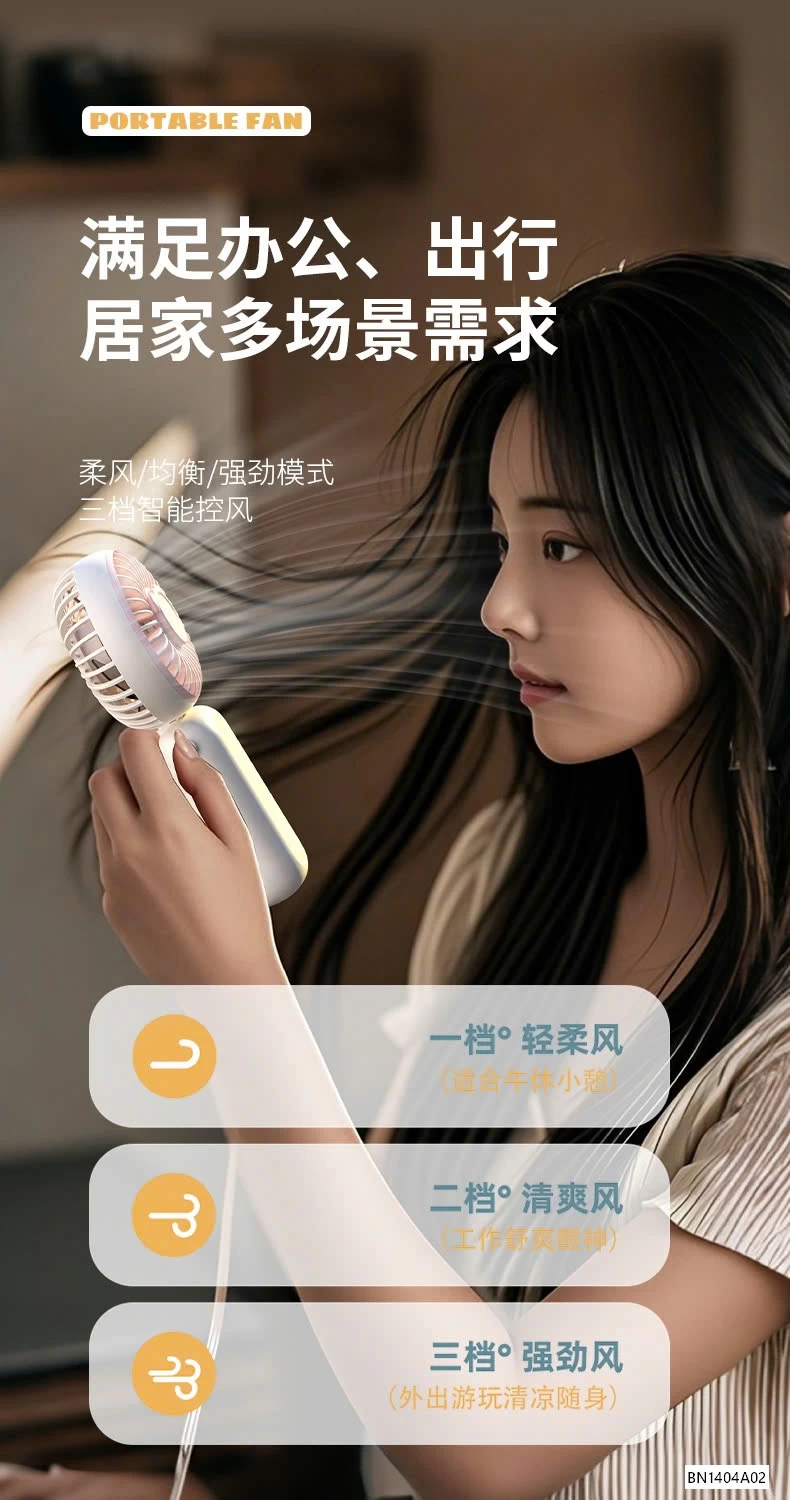 QUẠT MINI ĐEO CỔ CỎ TAY CẦM