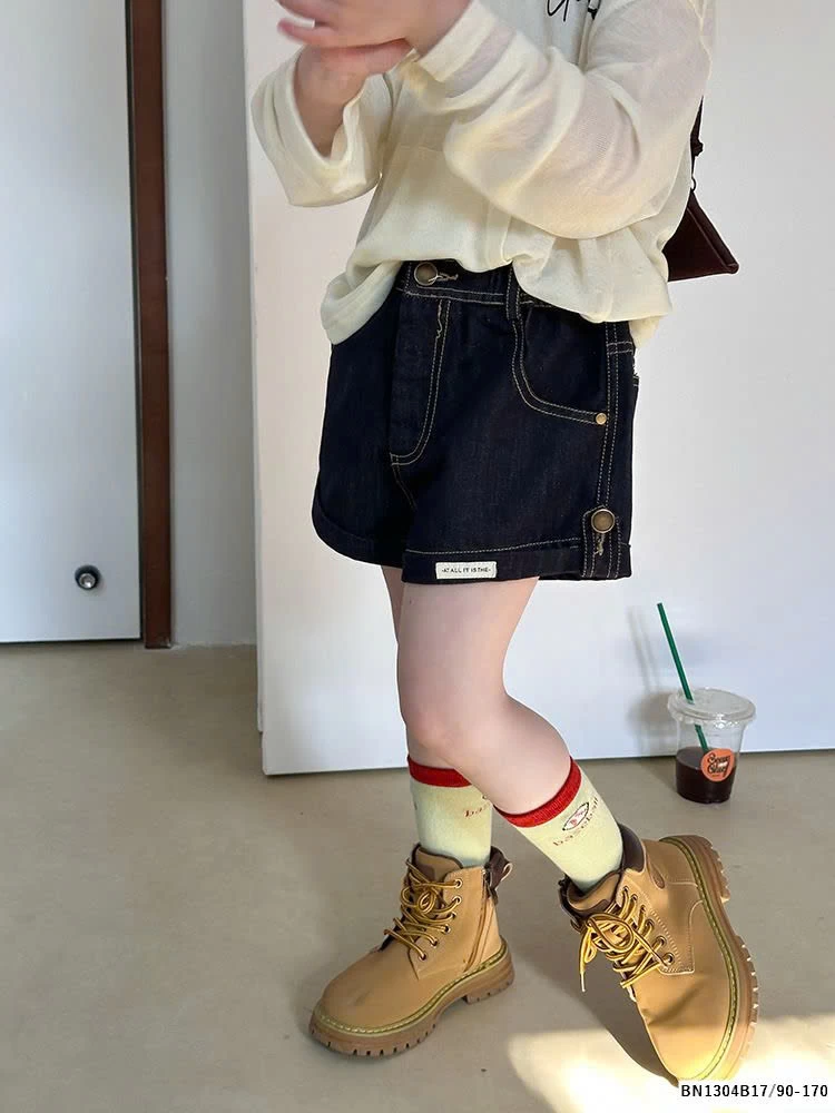 QUẦN SHORT JEAN XANH ĐẬM AMBB  25B063