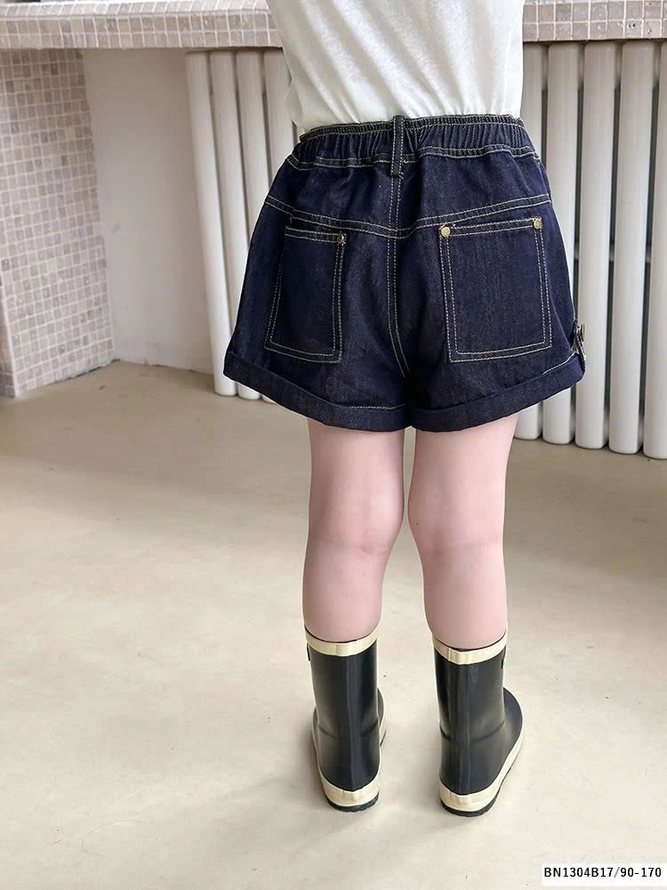 QUẦN SHORT JEAN XANH ĐẬM AMBB  25B063