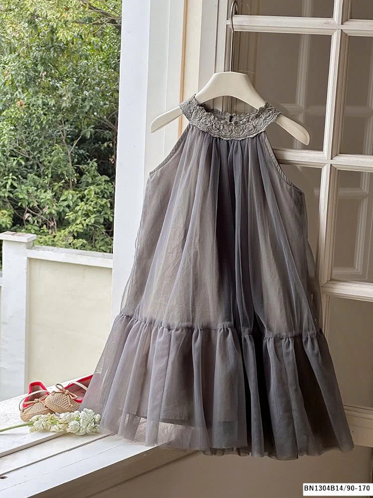 ĐẦM VOAN CỔ YẾM AMBB  25B031