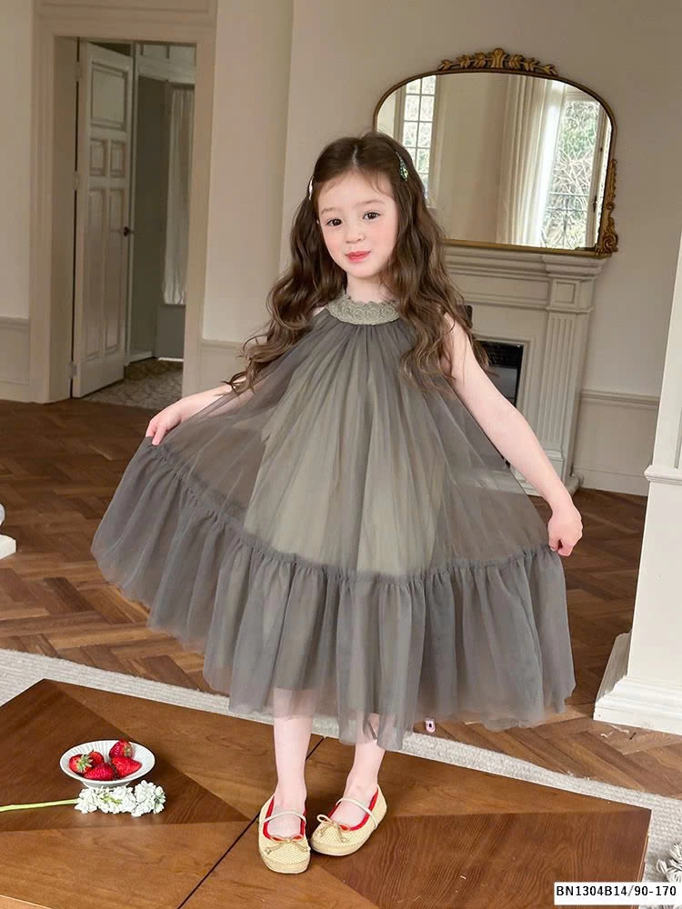 ĐẦM VOAN CỔ YẾM AMBB  25B031