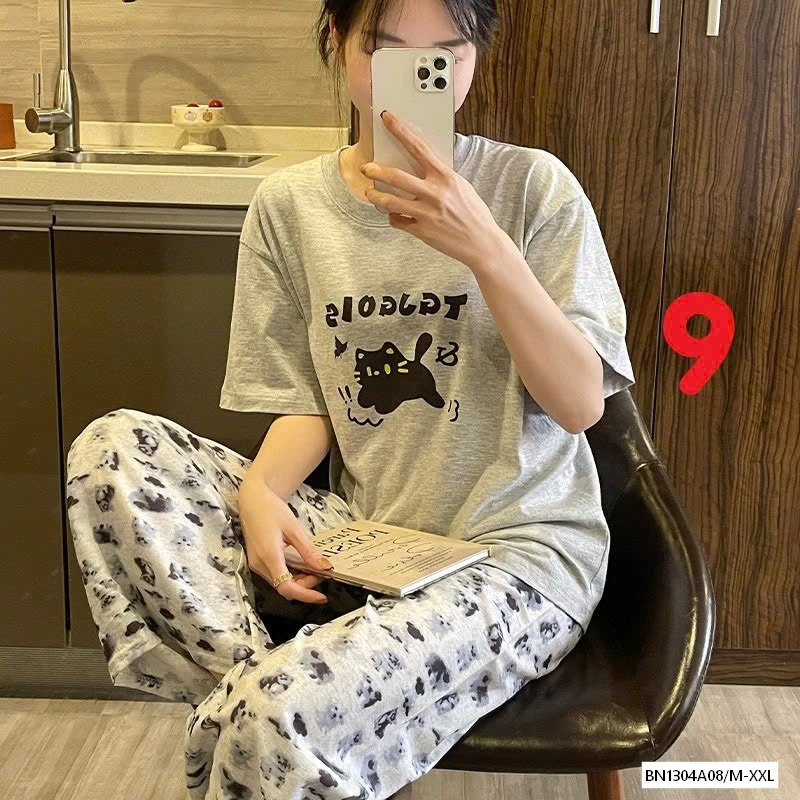 BỘ ÁO NGẮN DÀI TAY KITTY