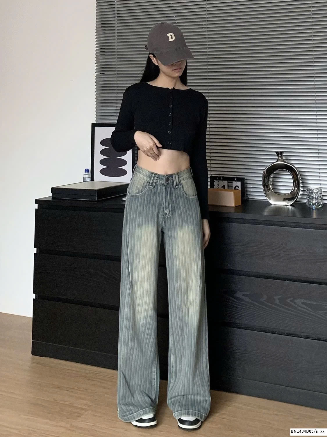 QUẦN JEAN SỌC BẠC MÀU CÁ TÍNH