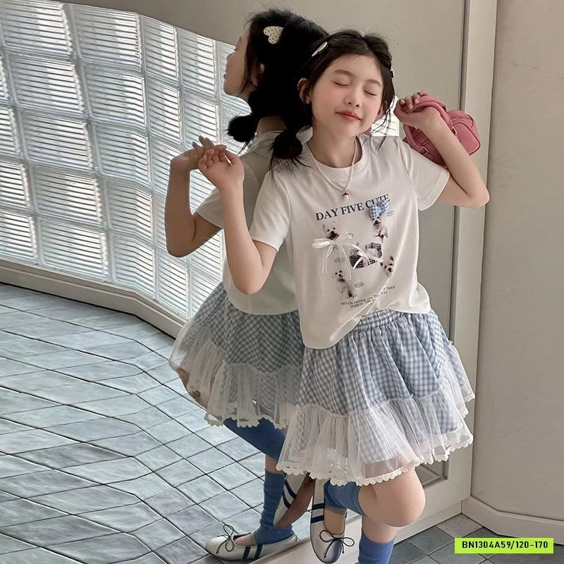 SÉT ÁO NƠ MIX CV CARO XANH