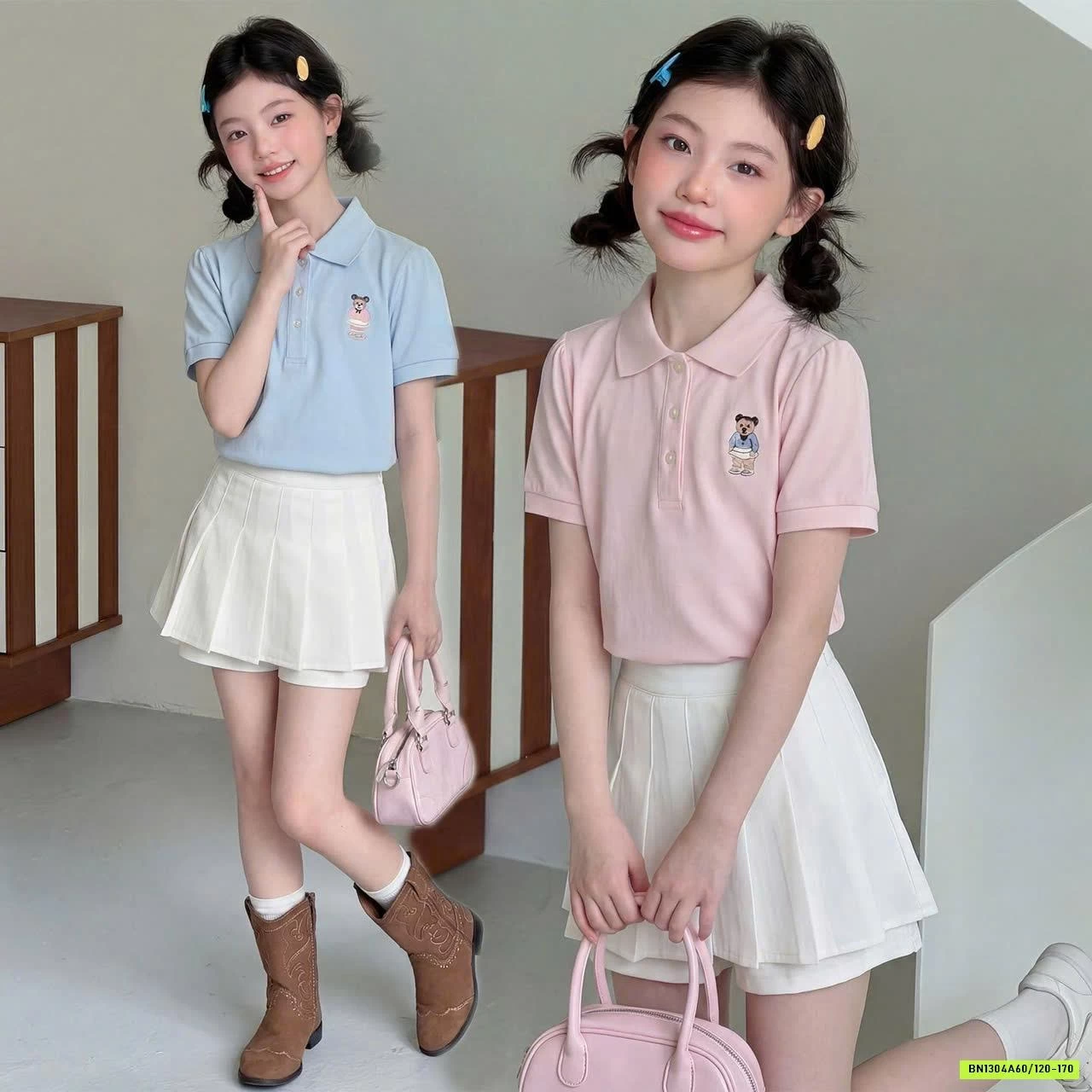 SÉT ÁO POLO MIX CV XẾP LY