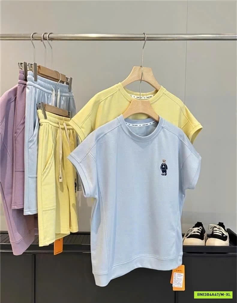 BỘ COTTON LOGO GẤU INBLUE