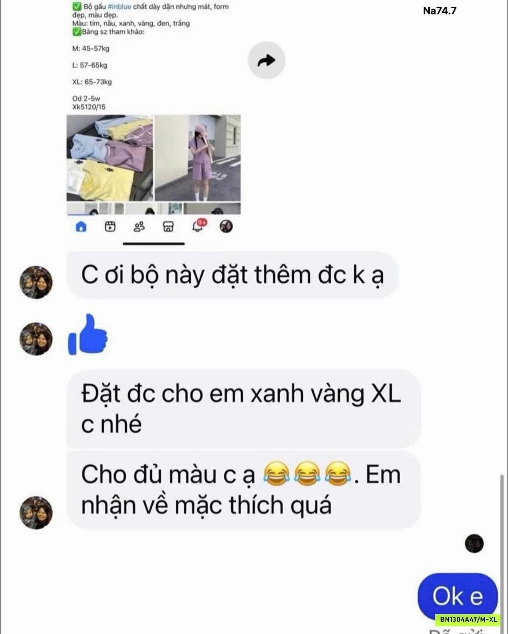 BỘ COTTON LOGO GẤU INBLUE