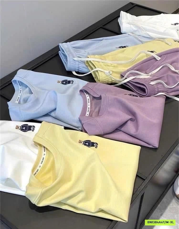 BỘ COTTON LOGO GẤU INBLUE