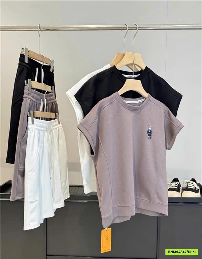 BỘ COTTON LOGO GẤU INBLUE