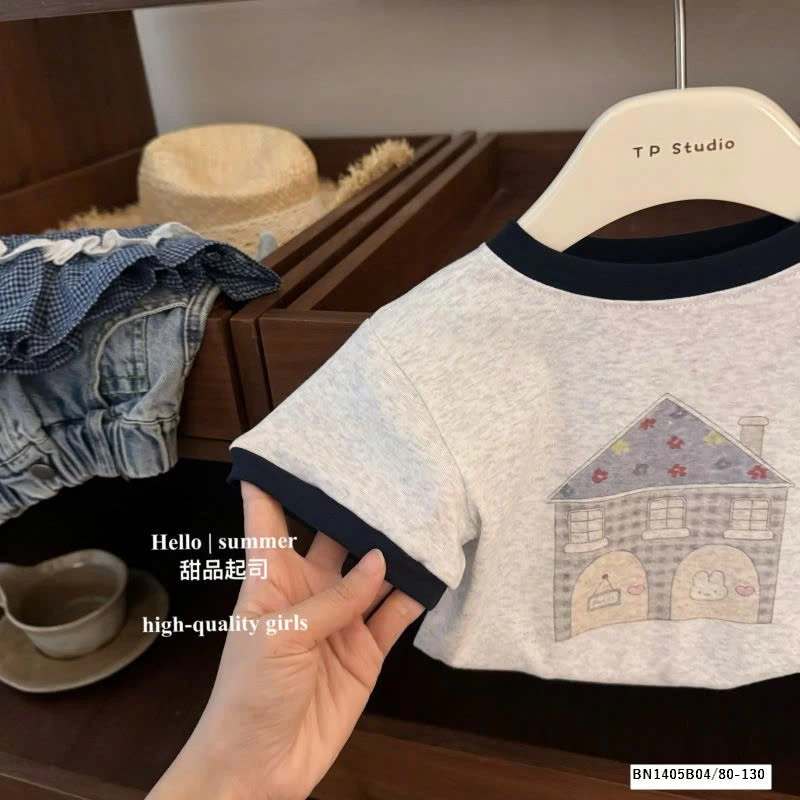 SET ÁO PHỐI VIỀN MIX QUẦN JEAN ỐNG RỘNG