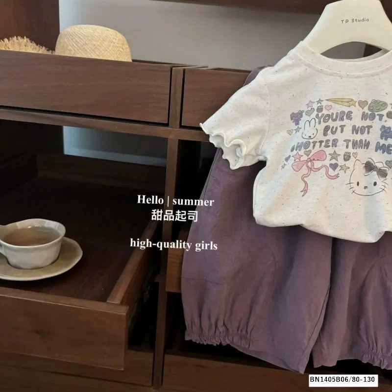 SET ÁO THUN KITTY MIX QUẦN BOOM