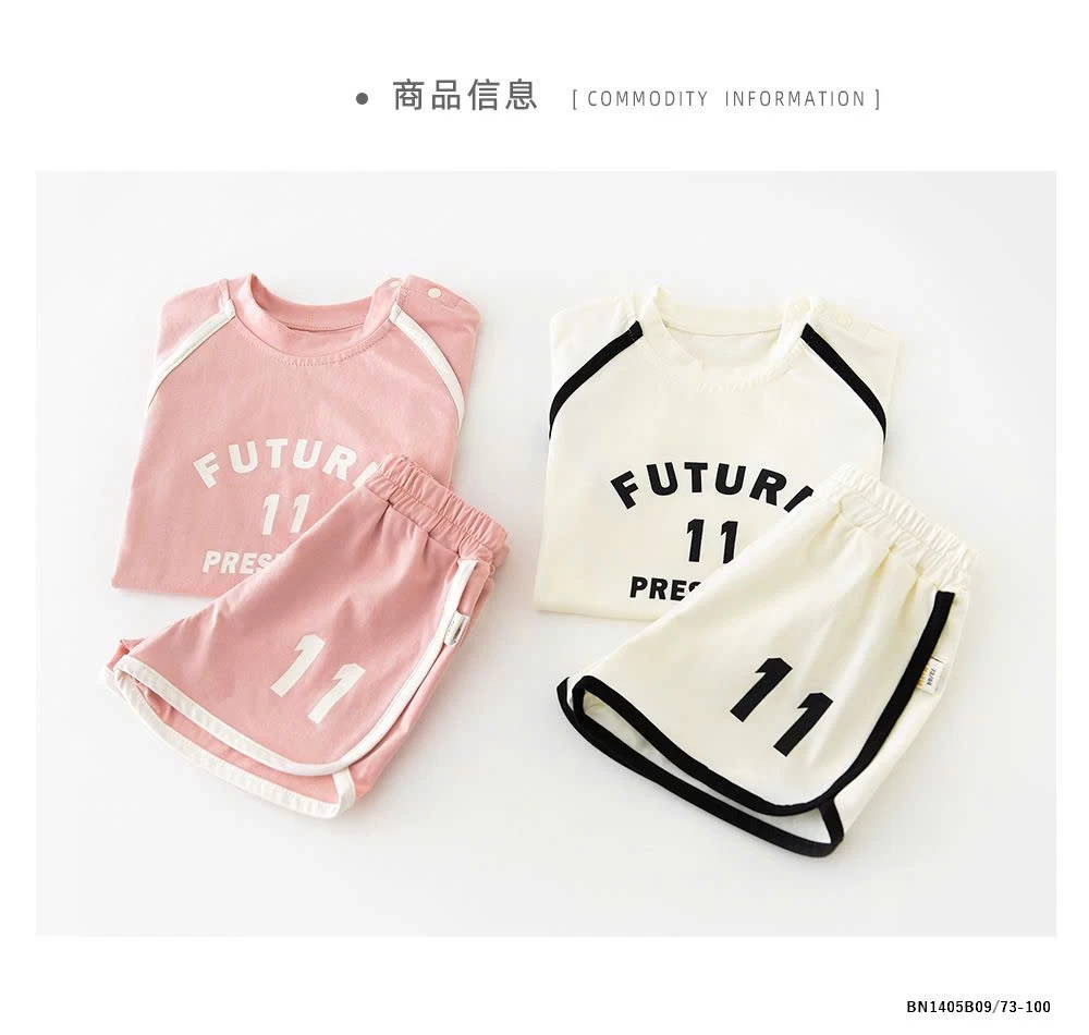 SET THỂ THAO COTTON SỐ 11 SZ NHÍ BÉ GÁI