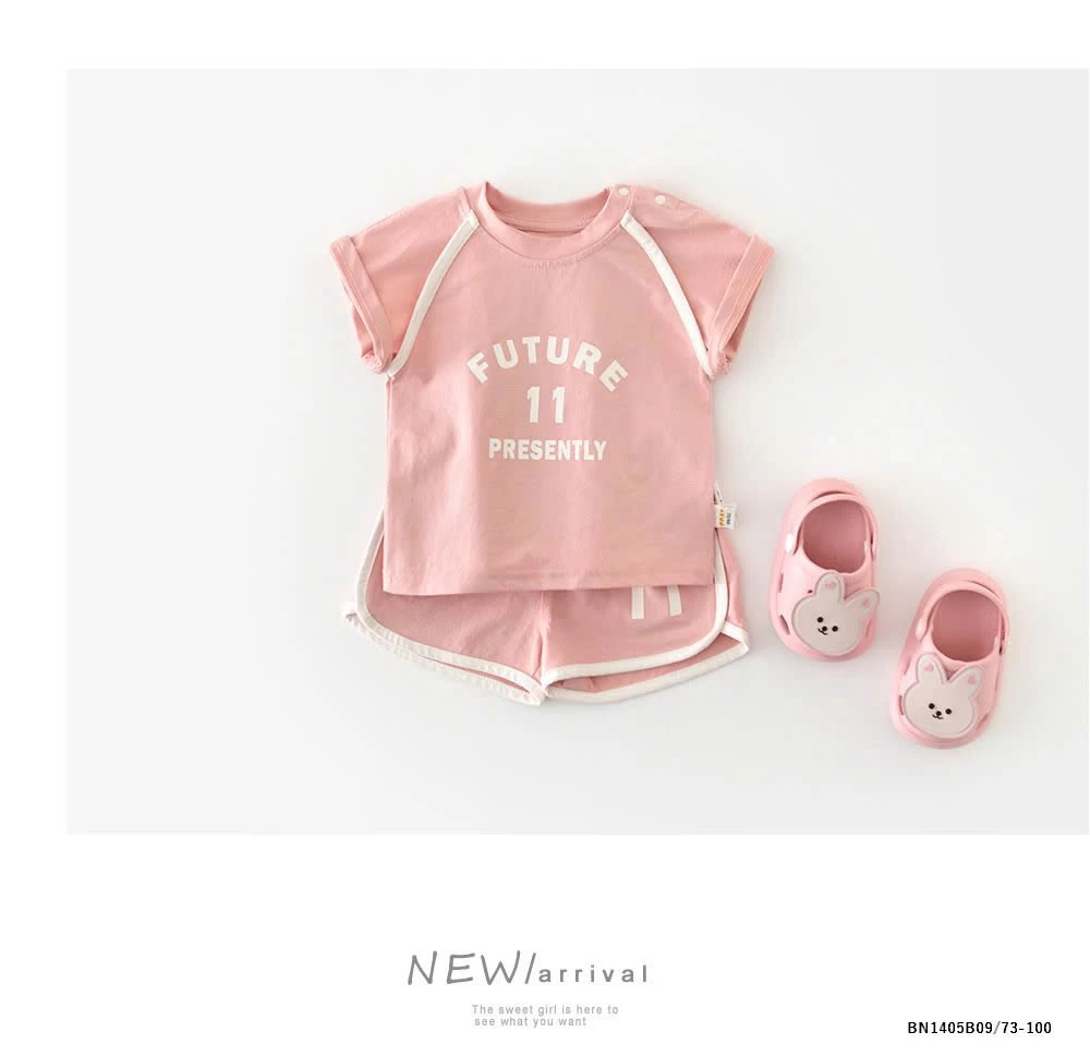 SET THỂ THAO COTTON SỐ 11 SZ NHÍ BÉ GÁI