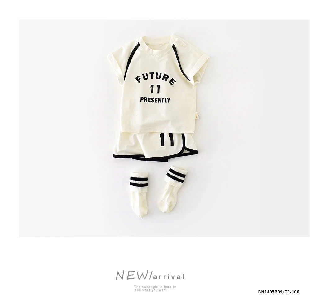 SET THỂ THAO COTTON SỐ 11 SZ NHÍ BÉ GÁI