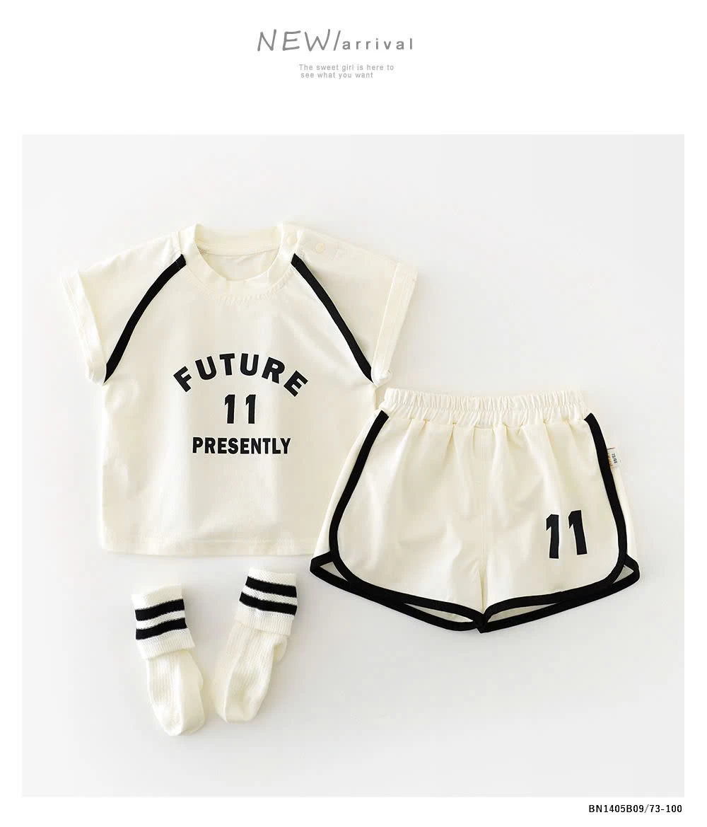 SET THỂ THAO COTTON SỐ 11 SZ NHÍ BÉ GÁI