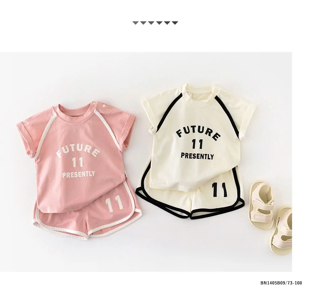 SET THỂ THAO COTTON SỐ 11 SZ NHÍ BÉ GÁI