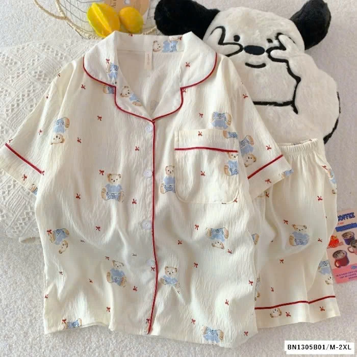 BST PIZAMA CỘC TAY DỄ THƯƠNG