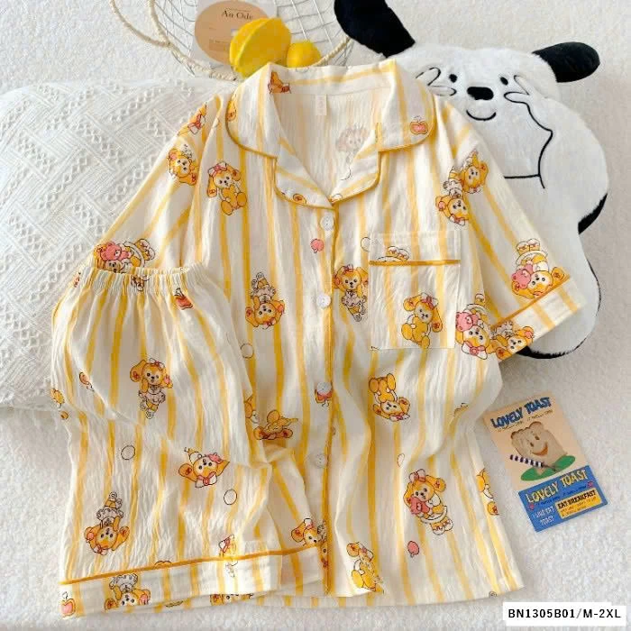 BST PIZAMA CỘC TAY DỄ THƯƠNG