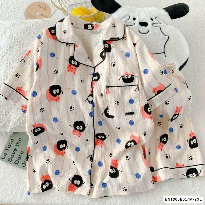 BST PIZAMA CỘC TAY DỄ THƯƠNG