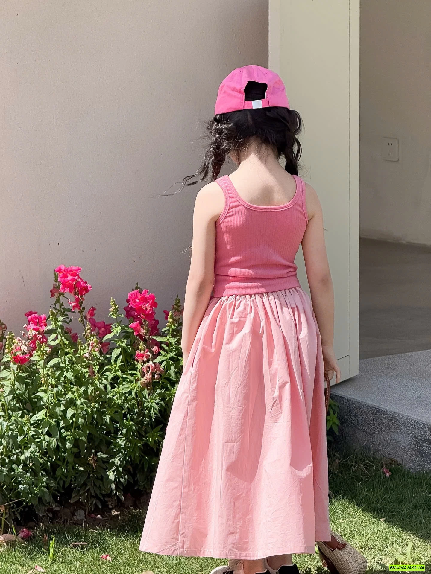 ÁO 2 DÂY MIX CV DÁNG DÀI HỒNG