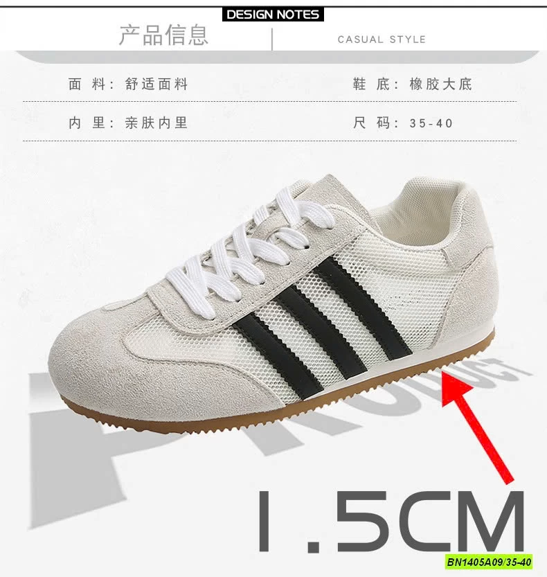 GIÀY THỂ THAO THÔNG HƠI 3 SỌC NỮ