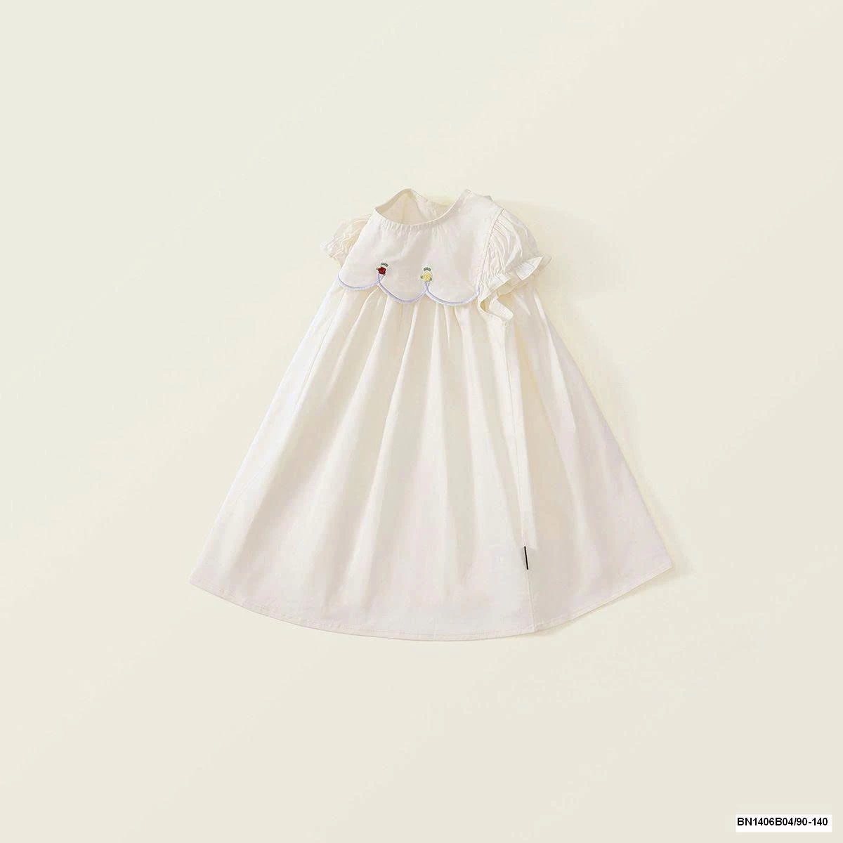 ĐẦM THÔ THÊU HOA CỔ PREMIUM.ICON