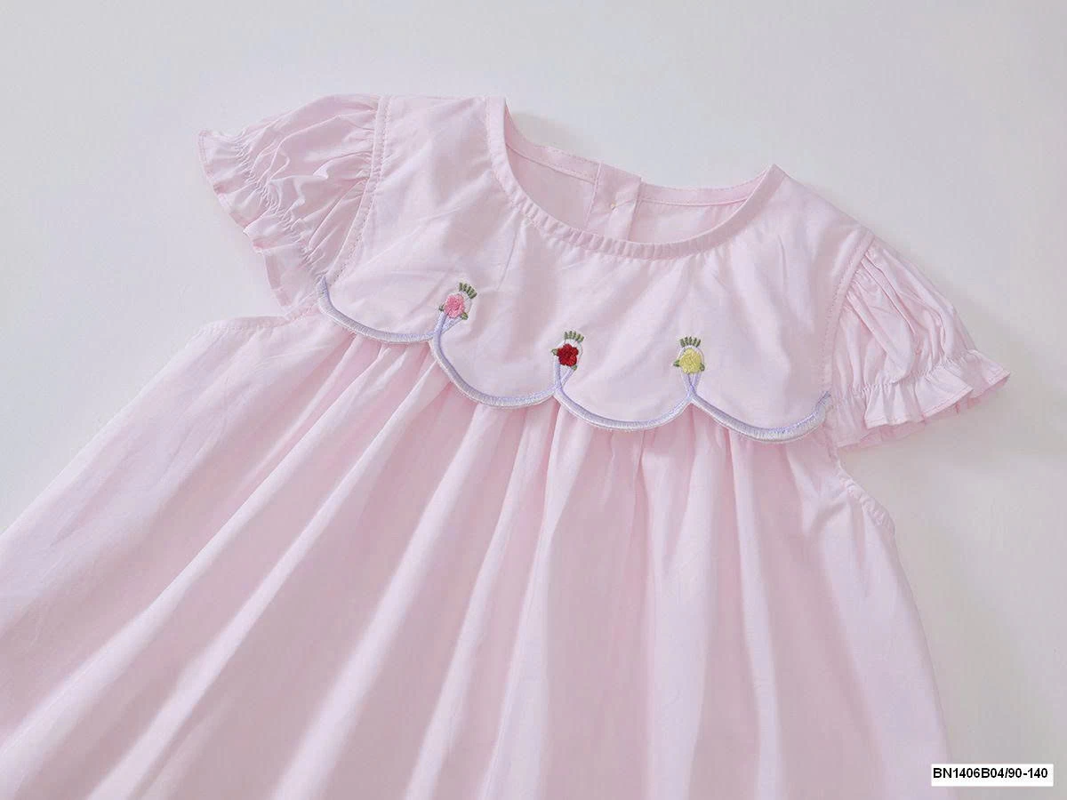 ĐẦM THÔ THÊU HOA CỔ PREMIUM.ICON