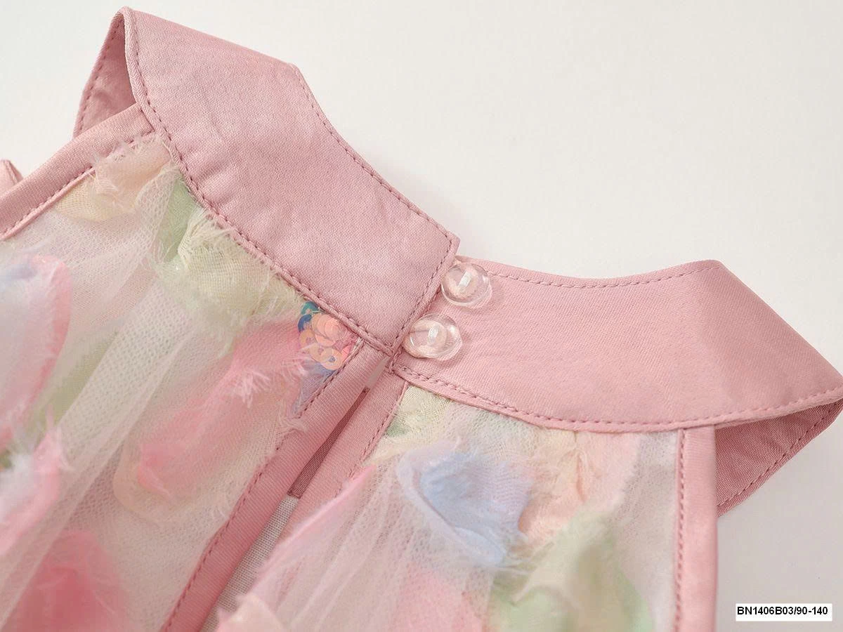 ĐẦM HOA HỒNG CỔ YẾM PREMIUM.ICON