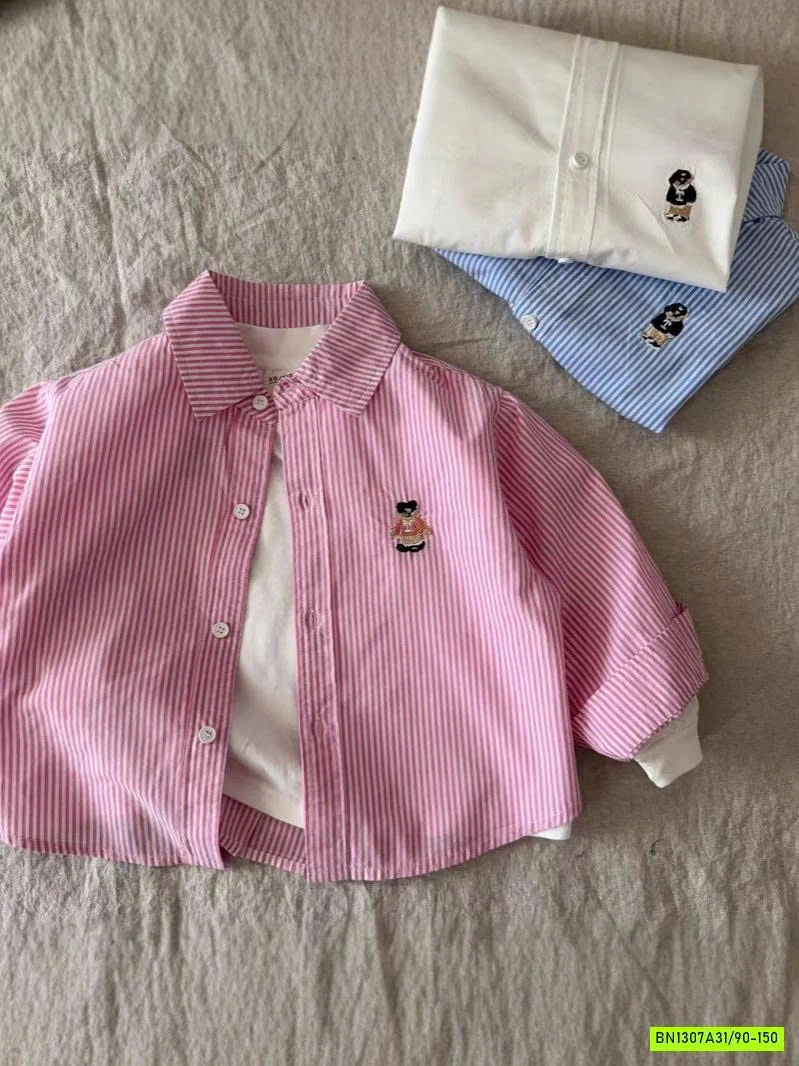 SƠ MI DÀI TAY LOGO GẤU