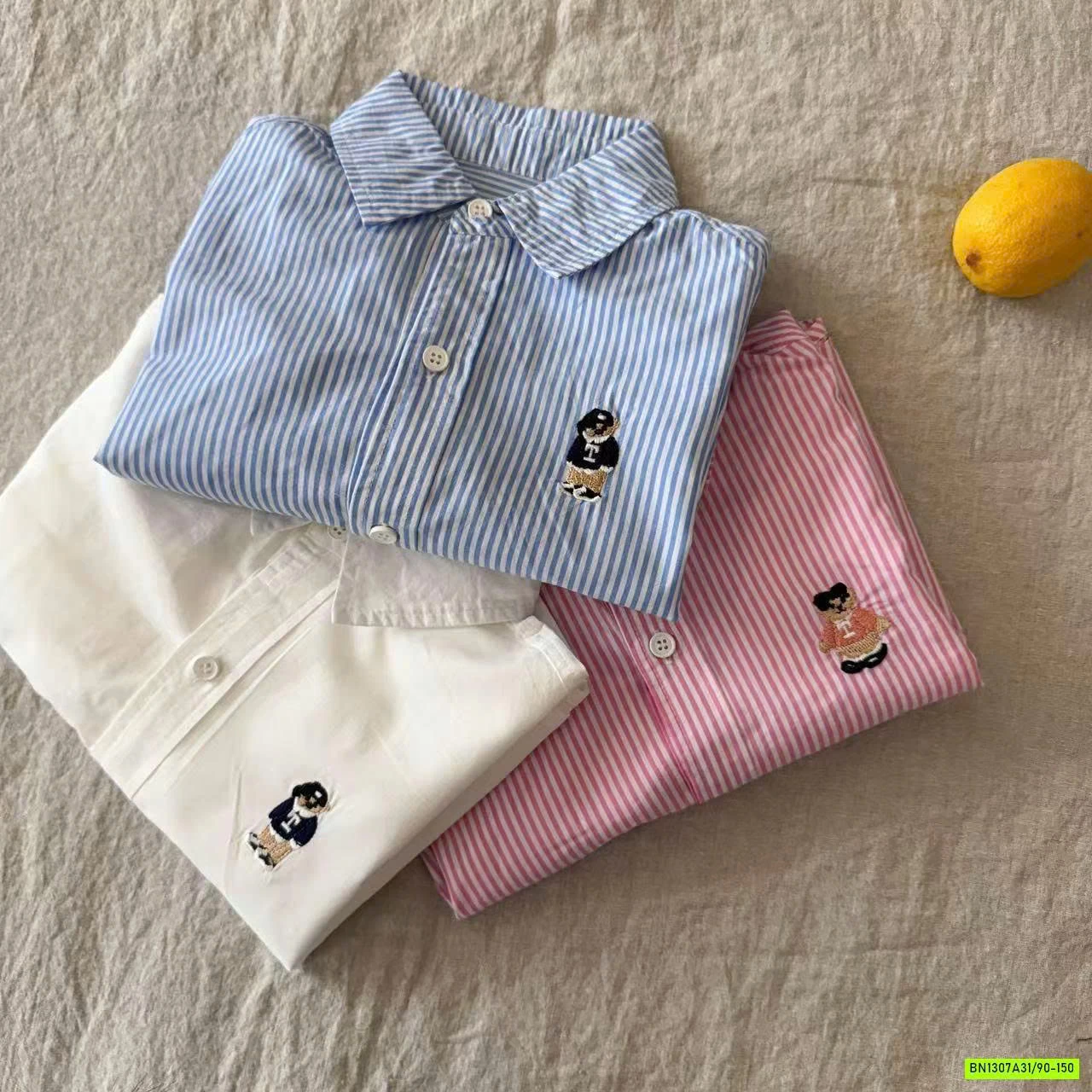 SƠ MI DÀI TAY LOGO GẤU