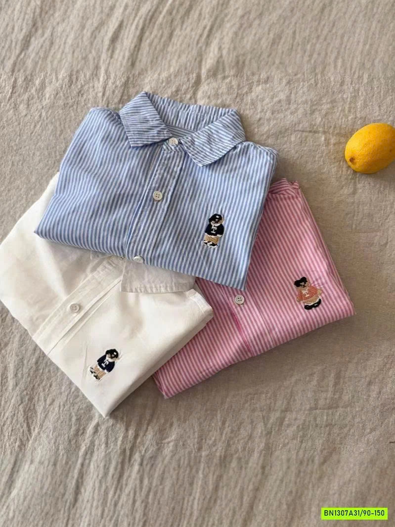 SƠ MI DÀI TAY LOGO GẤU